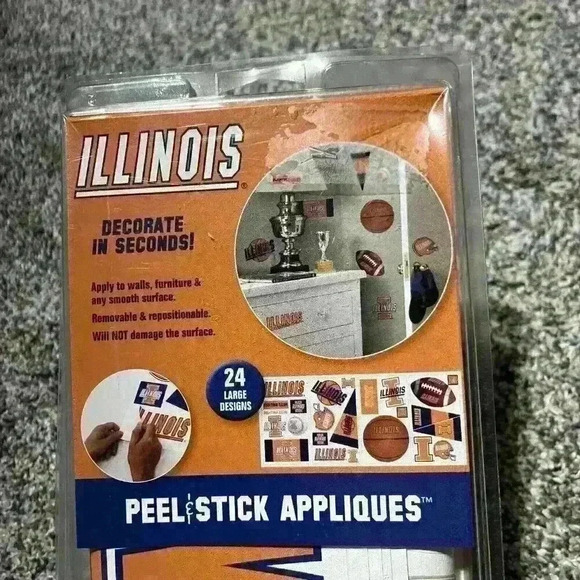 Sports Wall Decals Illinois College Sports 24 Large Designs Peel & Stick - Picture 6 of 7